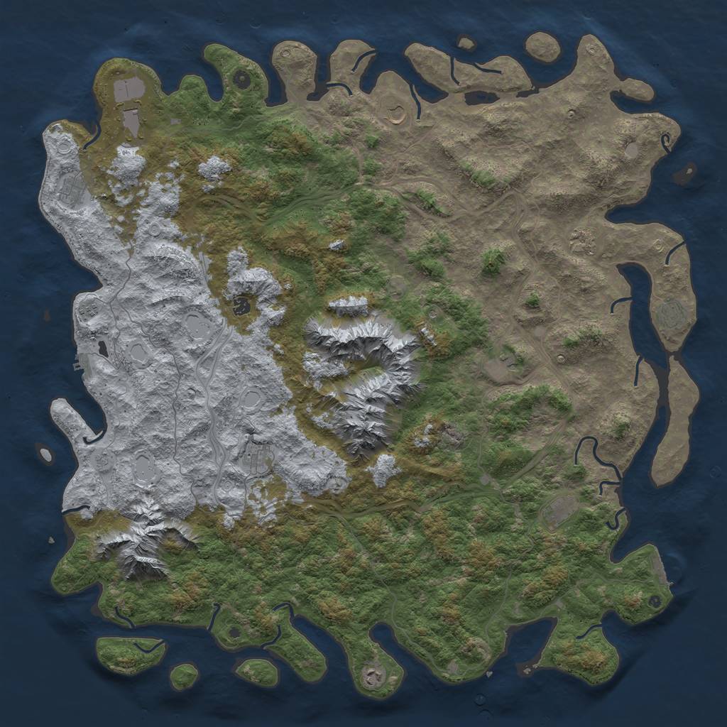 Rust Map: Procedural Map, Size: 6000, Seed: 25197085, 20 Monuments