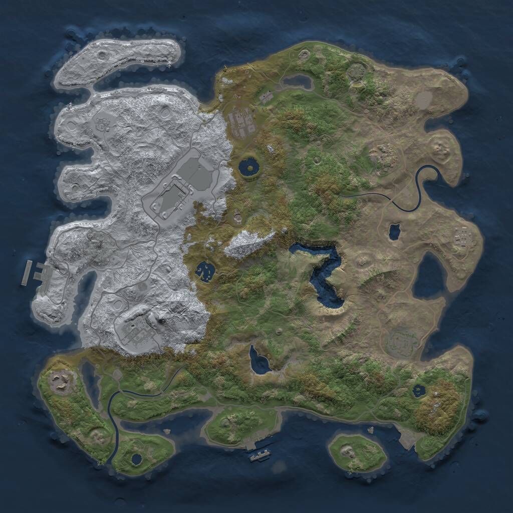 Rust Map: Procedural Map, Size: 4000, Seed: 1589166971, 14 Monuments