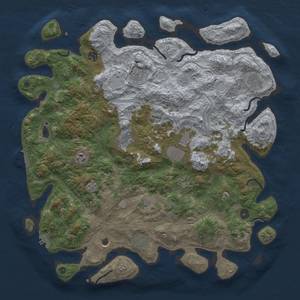 Thumbnail Rust Map: Procedural Map, Size: 4500, Seed: 130246190, 20 Monuments