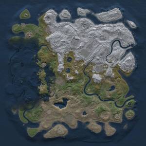 Thumbnail Rust Map: Procedural Map, Size: 4500, Seed: 130246190, 16 Monuments
