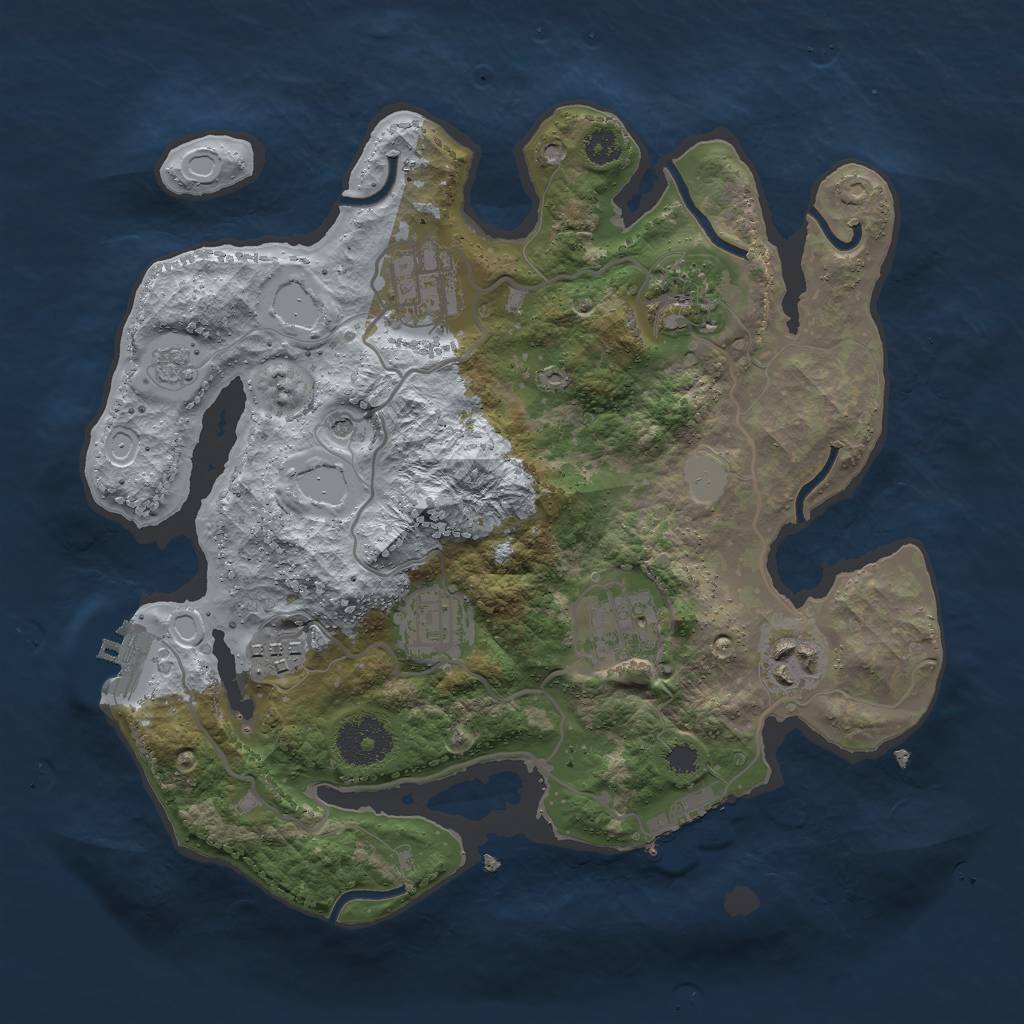 Rust Map: Procedural Map, Size: 3000, Seed: 1589166971, 15 Monuments