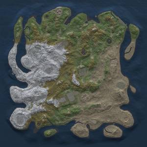 Thumbnail Rust Map: Procedural Map, Size: 4250, Seed: 421397758, 20 Monuments