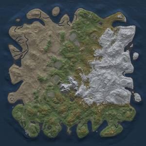 Thumbnail Rust Map: Procedural Map, Size: 5000, Seed: 58492469, 20 Monuments