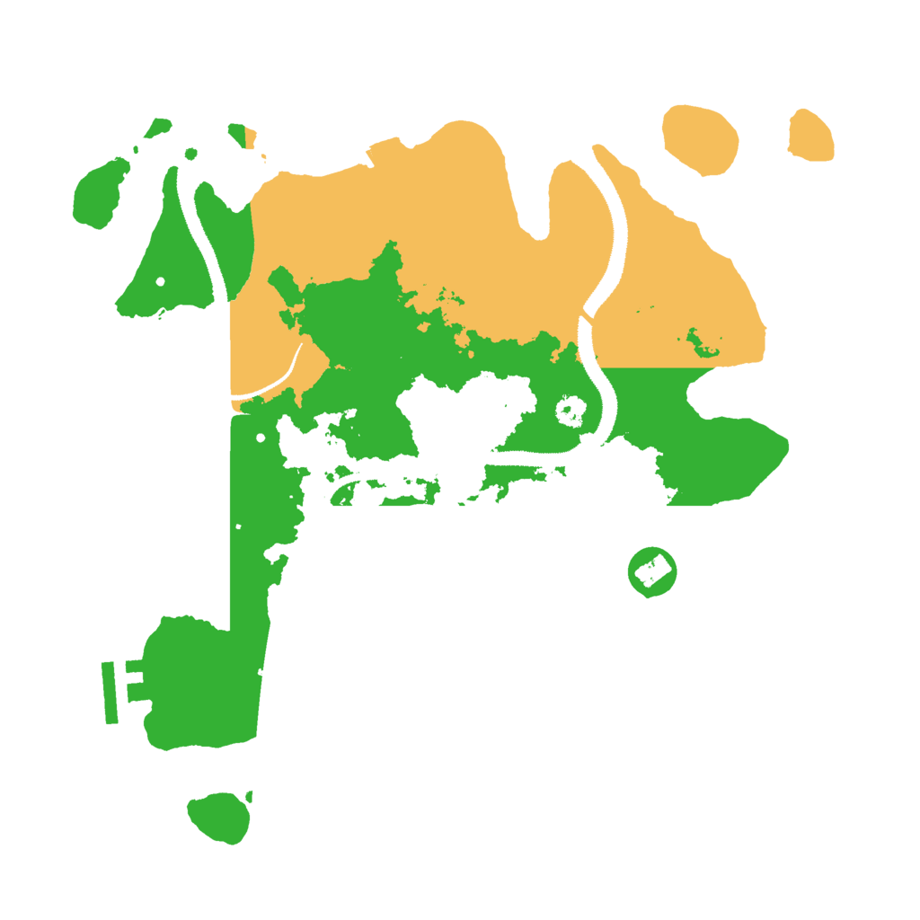 Biome Rust Map: Procedural Map, Size: 3000, Seed: 18490