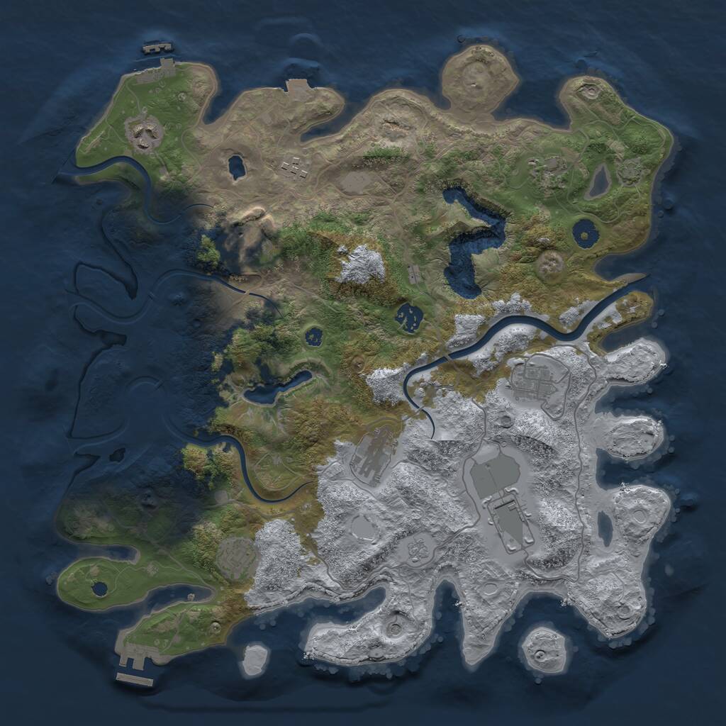Rust Map: Procedural Map, Size: 4000, Seed: 26102013, 15 Monuments