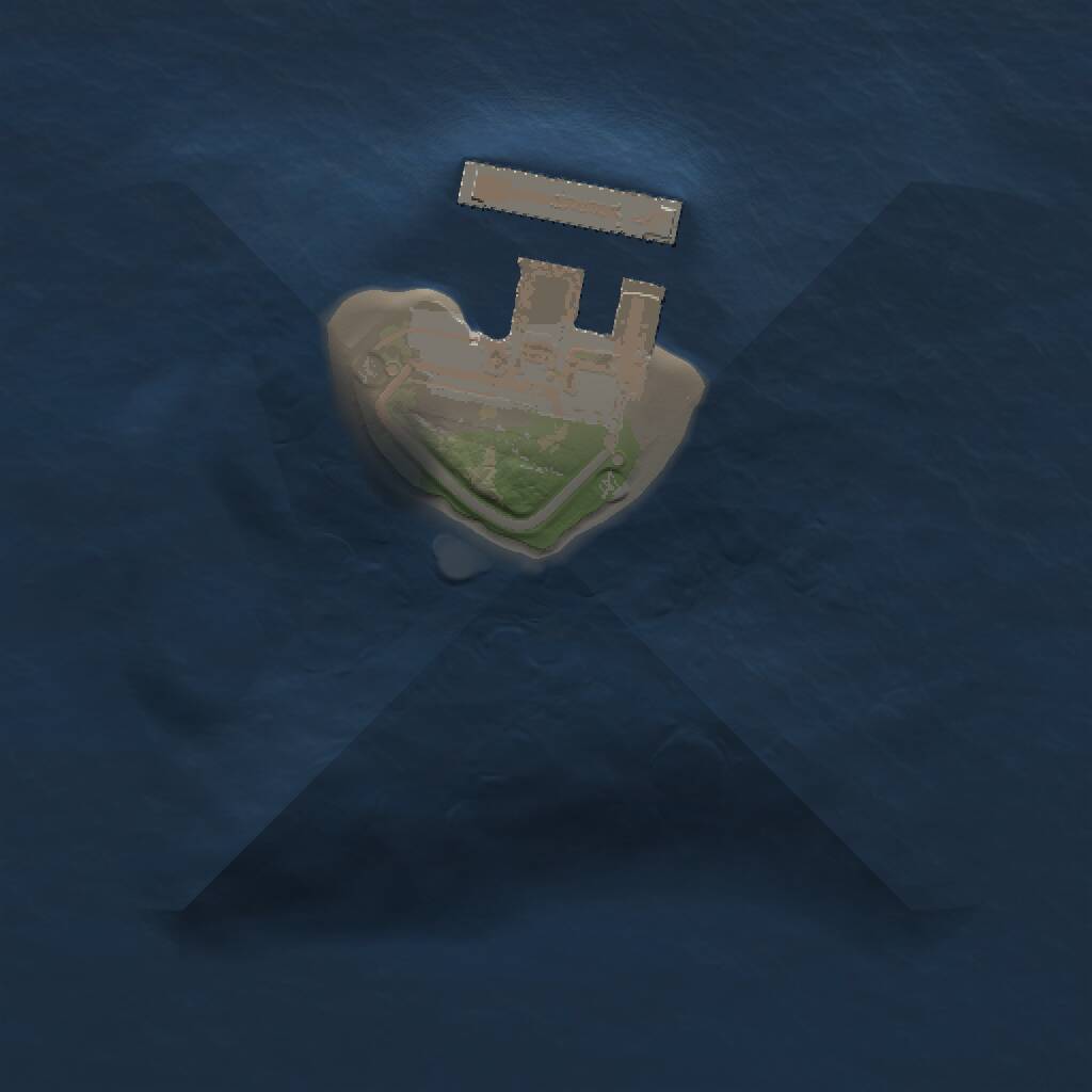 Rust Map: Procedural Map, Size: 1000, Seed: 5212021, 2 Monuments