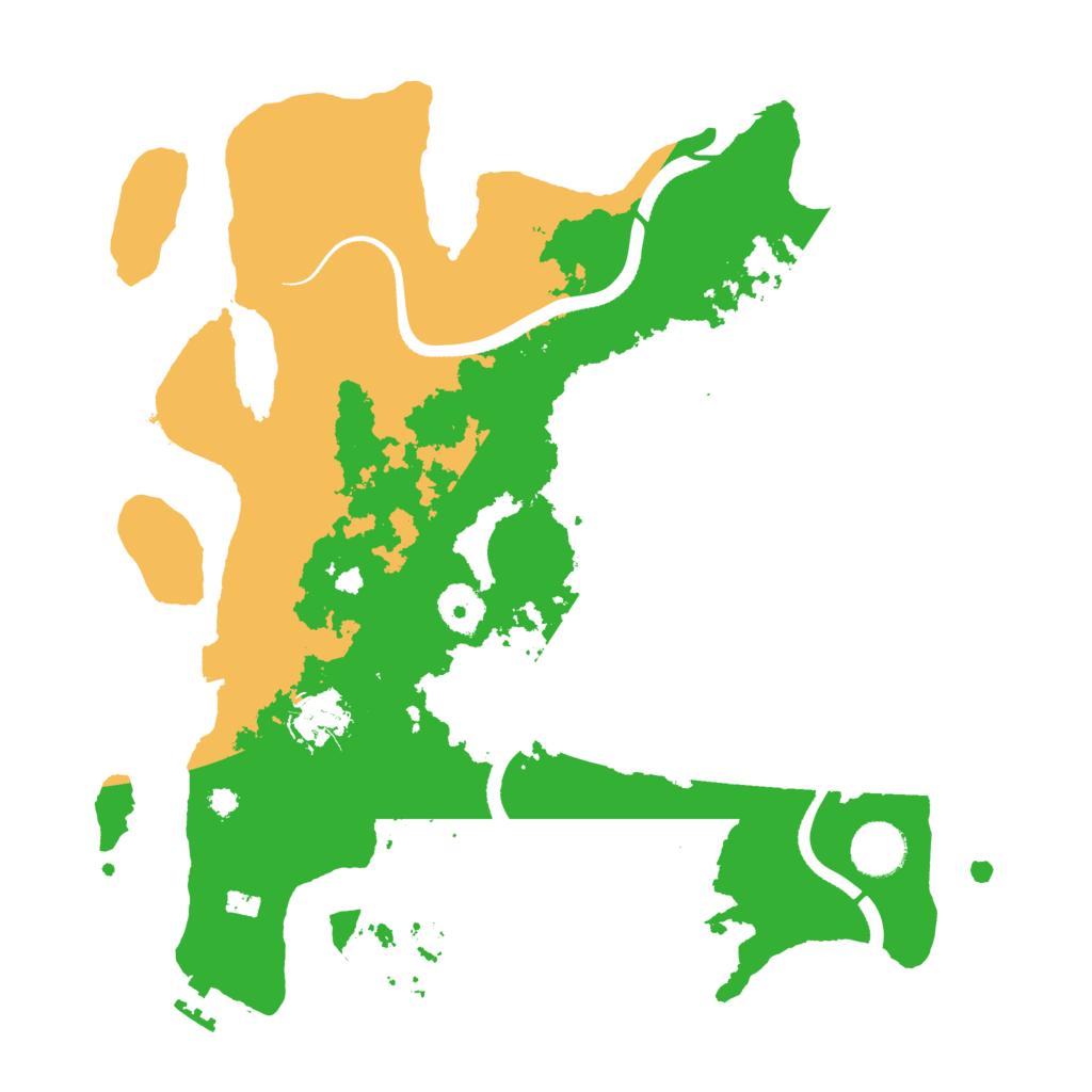Biome Rust Map: Procedural Map, Size: 3500, Seed: 1254