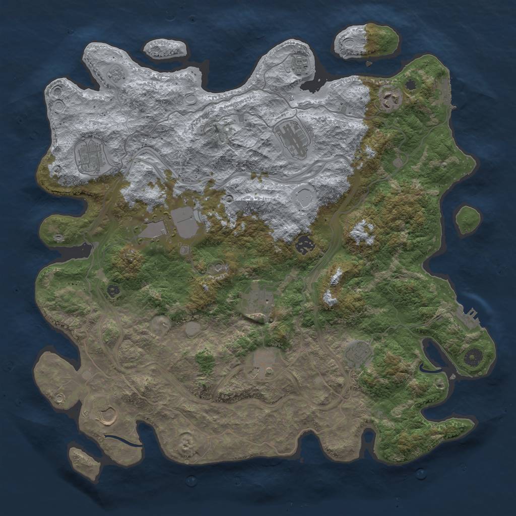 Rust Map: Procedural Map, Size: 4250, Seed: 2081594148, 19 Monuments
