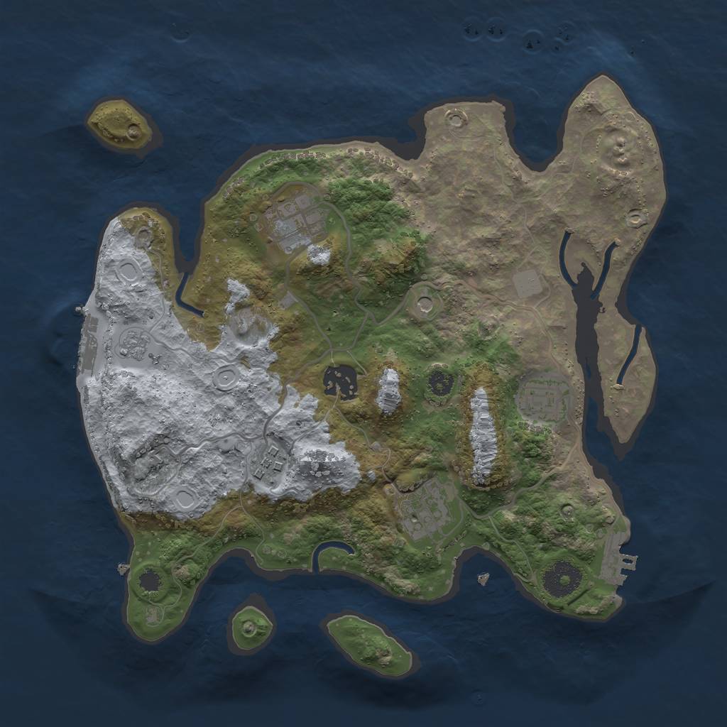 Rust Map: Procedural Map, Size: 3000, Seed: 1892022150, 14 Monuments