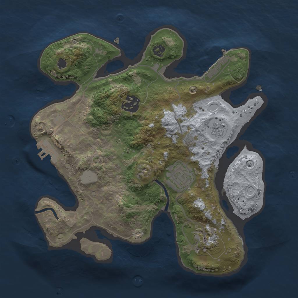 Rust Map: Procedural Map, Size: 2500, Seed: 1653177670, 11 Monuments
