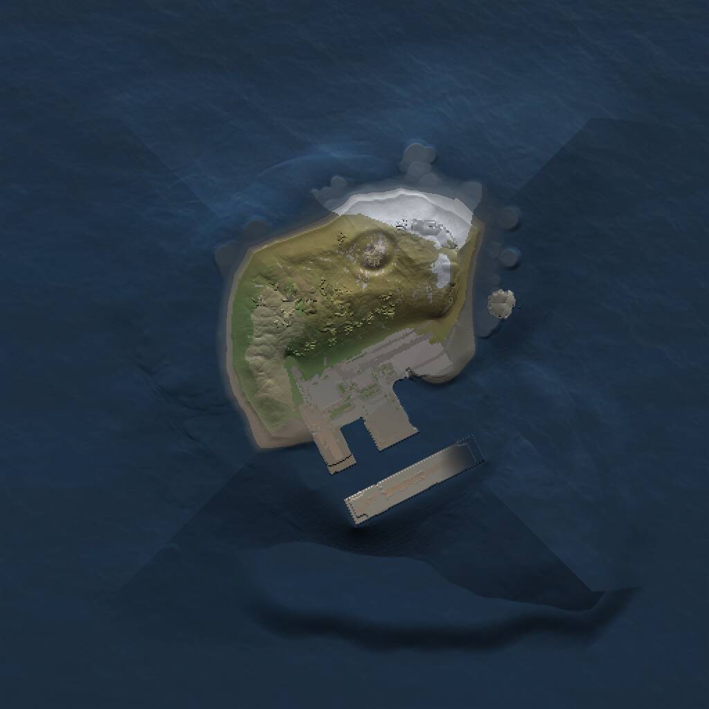 Rust Map: Procedural Map, Size: 1000, Seed: 1007076795, 2 Monuments