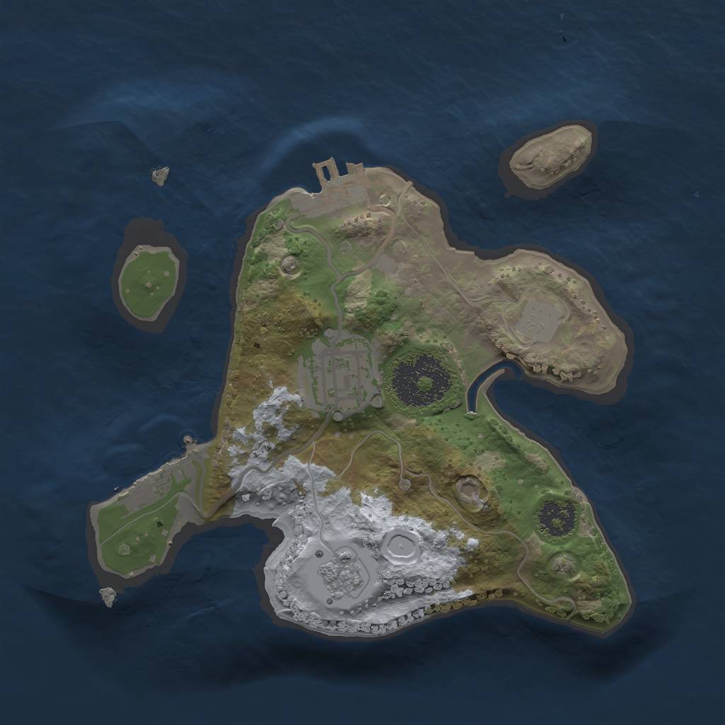 Rust Map: Procedural Map, Size: 2000, Seed: 98192861, 9 Monuments