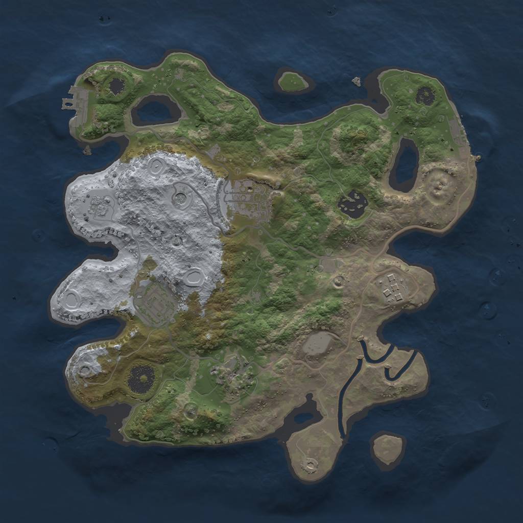 Rust Map: Procedural Map, Size: 2835, Seed: 6, 14 Monuments