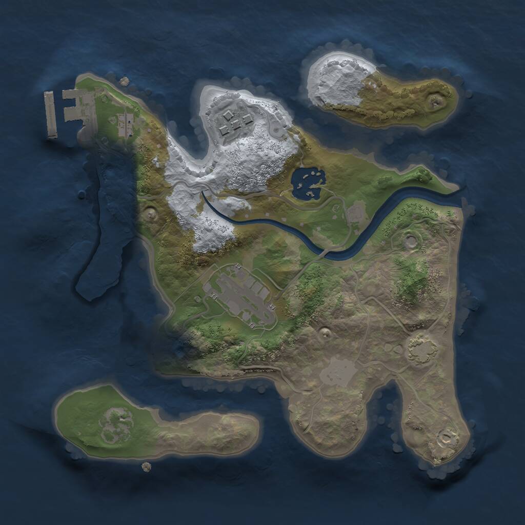 Rust Map: Procedural Map, Size: 2250, Seed: 20221007, 6 Monuments