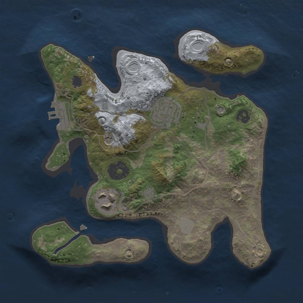 Rust Map: Procedural Map, Size: 2250, Seed: 20221007, 9 Monuments