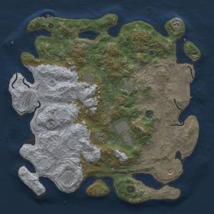 Thumbnail Rust Map: Procedural Map, Size: 4350, Seed: 1023087442, 20 Monuments