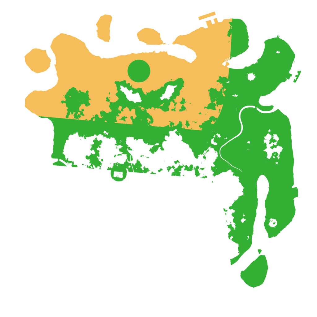 Biome Rust Map: Procedural Map, Size: 3700, Seed: 493