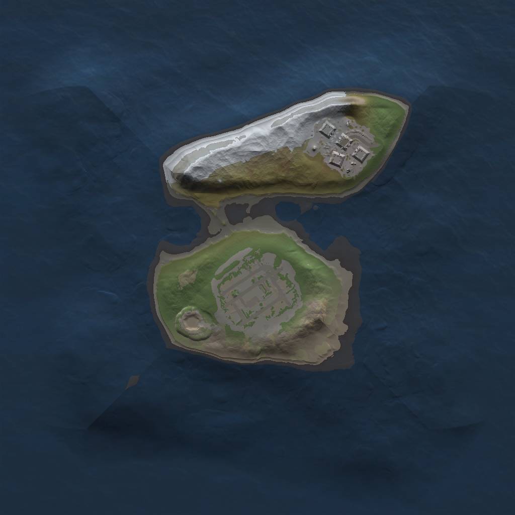 Rust Map: Barren, Size: 1400, Seed: 1261, 4 Monuments