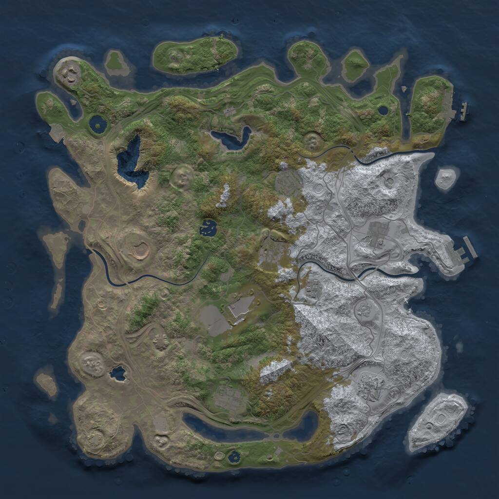 Rust Map: Procedural Map, Size: 4250, Seed: 1648836335, 16 Monuments