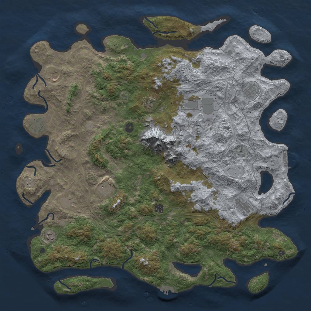 Rust Map: Procedural Map, Size: 5000, Seed: 86819709, 20 Monuments