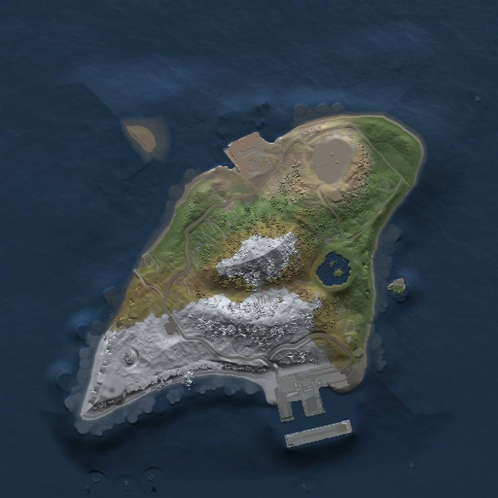 Rust Map: Procedural Map, Size: 1500, Seed: 1983619005, 2 Monuments