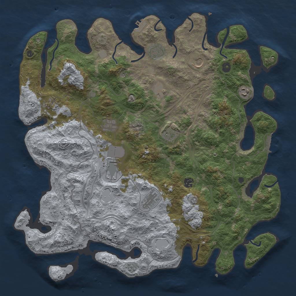 Rust Map: Procedural Map, Size: 4550, Seed: 1888888887, 20 Monuments