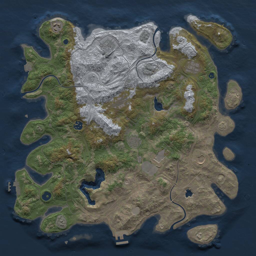 Rust Map: Procedural Map, Size: 4250, Seed: 212958601, 15 Monuments