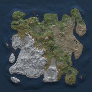 Thumbnail Rust Map: Procedural Map, Size: 3500, Seed: 2093775180, 18 Monuments