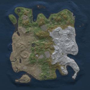 Thumbnail Rust Map: Procedural Map, Size: 3500, Seed: 22338, 17 Monuments