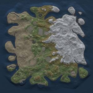 Thumbnail Rust Map: Procedural Map, Size: 4000, Seed: 384978836, 19 Monuments