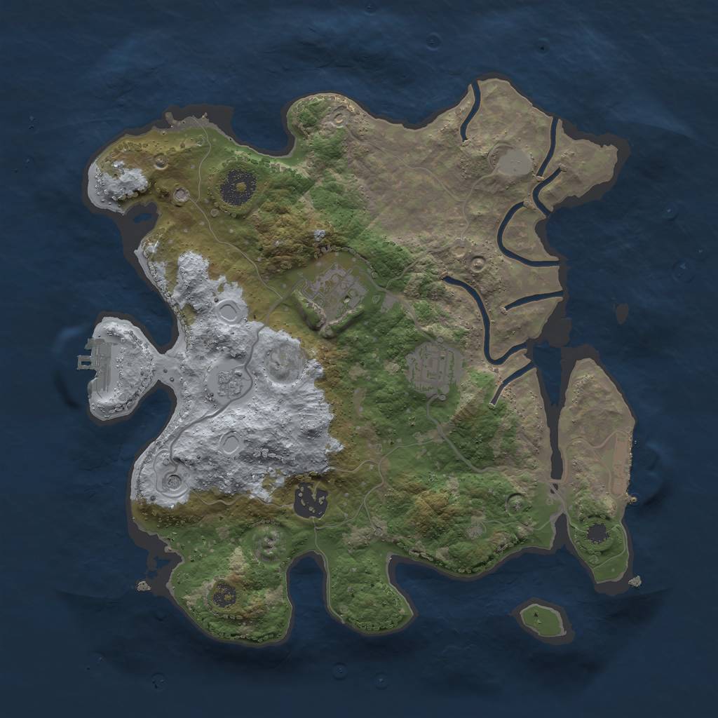 Rust Map: Procedural Map, Size: 3000, Seed: 15304, 12 Monuments