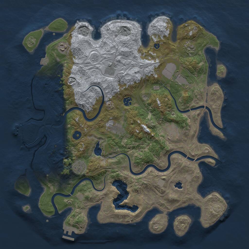Rust Map: Procedural Map, Size: 4250, Seed: 426456823, 15 Monuments