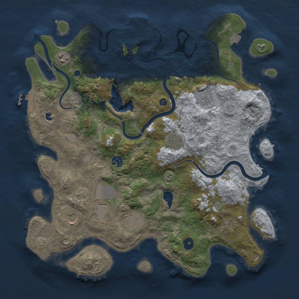 Rust Map: Procedural Map, Size: 4000, Seed: 2038236544, 15 Monuments