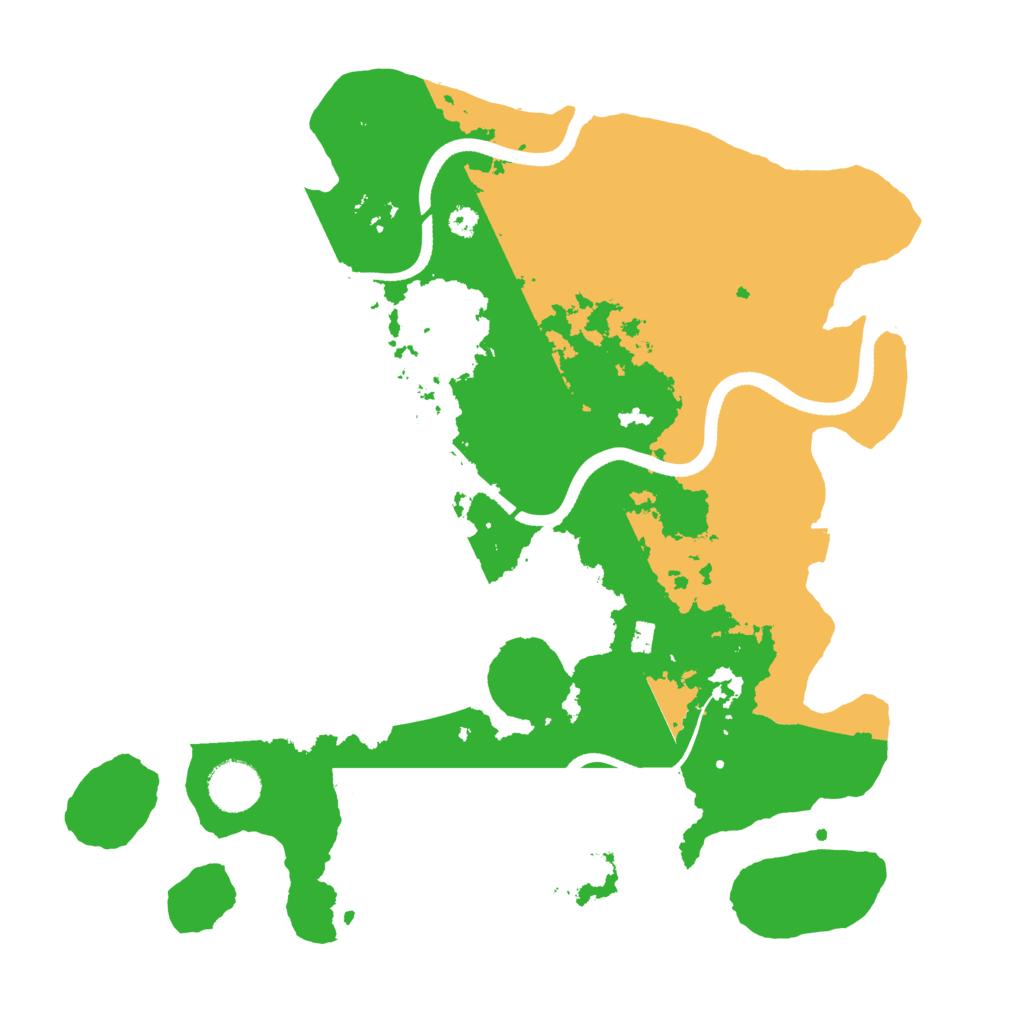 Biome Rust Map: Procedural Map, Size: 3500, Seed: 92322