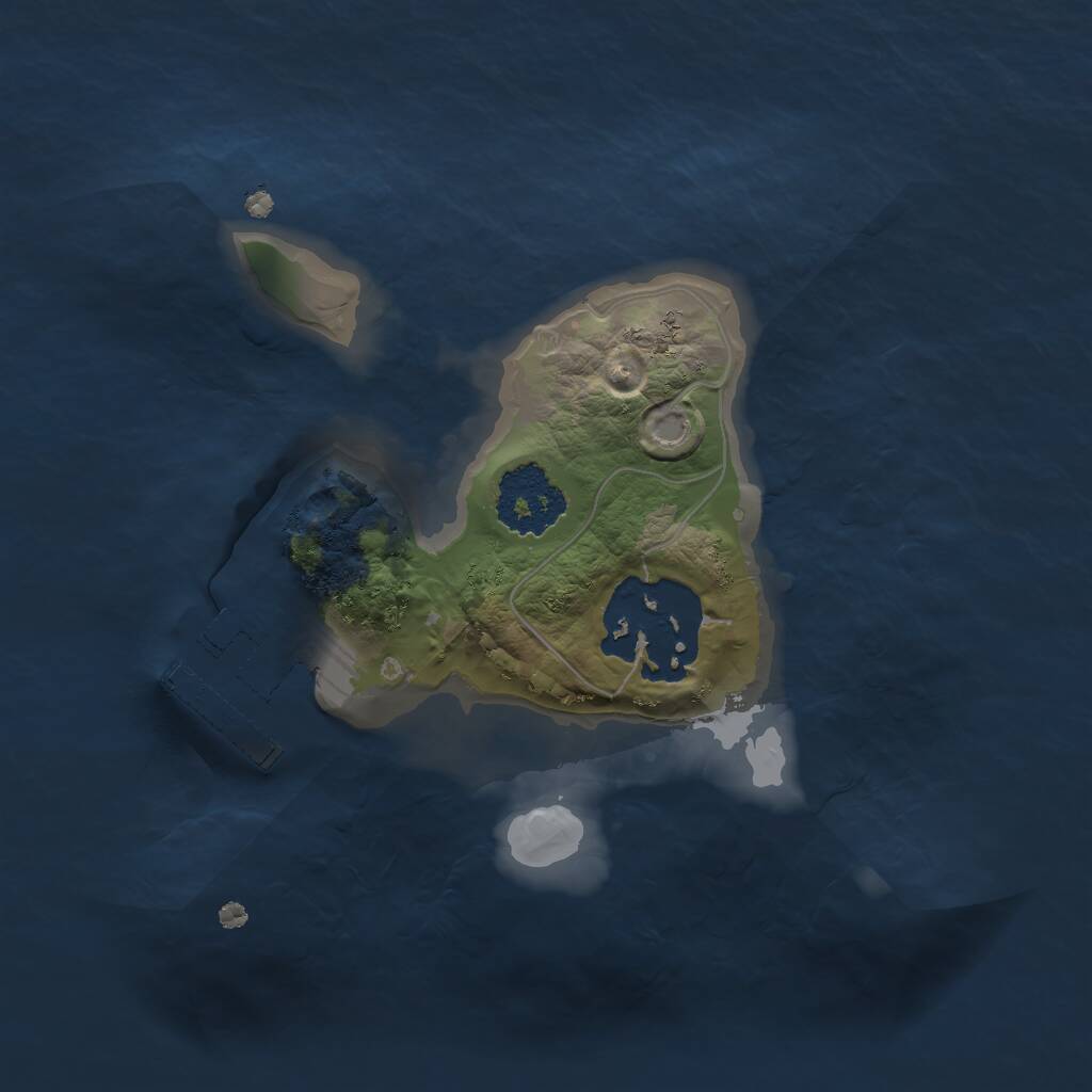 Rust Map: Procedural Map, Size: 1600, Seed: 25222142, 3 Monuments