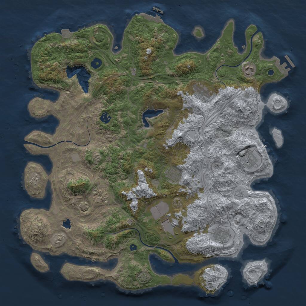 Rust Map: Procedural Map, Size: 4300, Seed: 25092022, 15 Monuments
