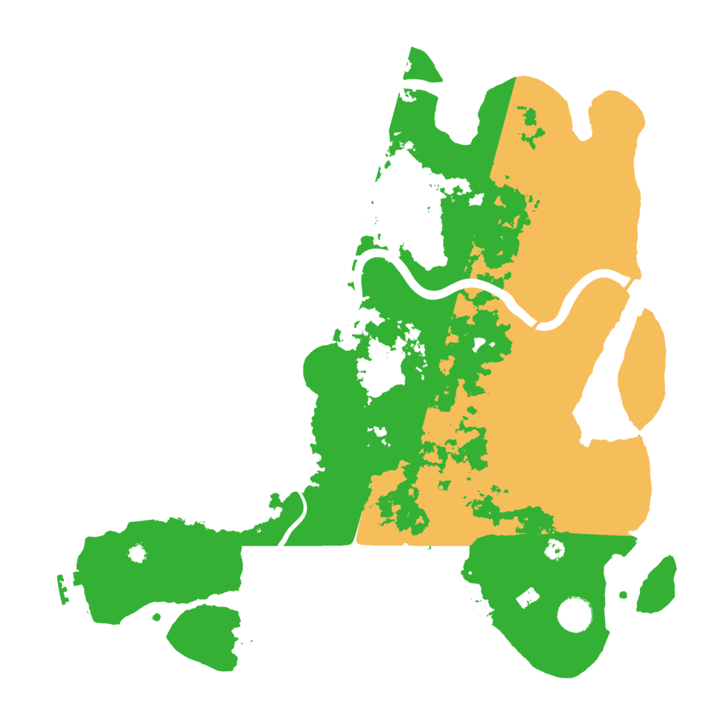 Biome Rust Map: Procedural Map, Size: 3700, Seed: 516757002