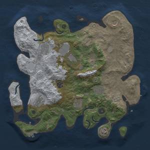 Thumbnail Rust Map: Procedural Map, Size: 3500, Seed: 1174699180, 19 Monuments