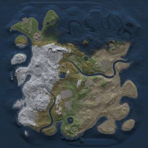 Thumbnail Rust Map: Procedural Map, Size: 3500, Seed: 791826499, 13 Monuments