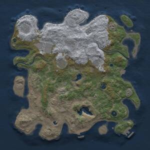 Thumbnail Rust Map: Procedural Map, Size: 4000, Seed: 1258169975, 15 Monuments