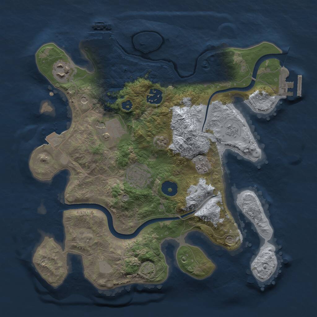Rust Map: Procedural Map, Size: 2994, Seed: 695039871, 11 Monuments