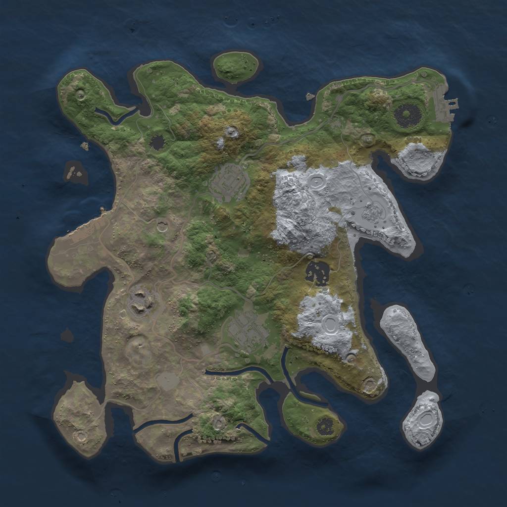 Rust Map: Procedural Map, Size: 2994, Seed: 695039871, 13 Monuments