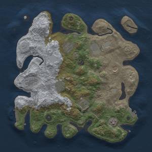 Thumbnail Rust Map: Procedural Map, Size: 3500, Seed: 1796, 18 Monuments