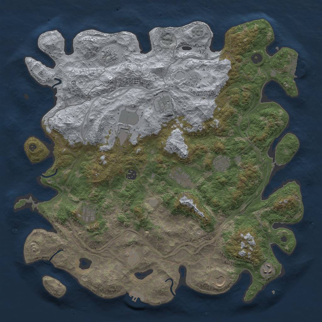Rust Map: Procedural Map, Size: 4500, Seed: 273473, 20 Monuments
