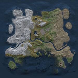 Thumbnail Rust Map: Procedural Map, Size: 3500, Seed: 732365229, 13 Monuments