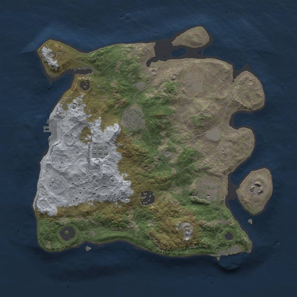 Rust Map: Procedural Map, Size: 3000, Seed: 925, 15 Monuments