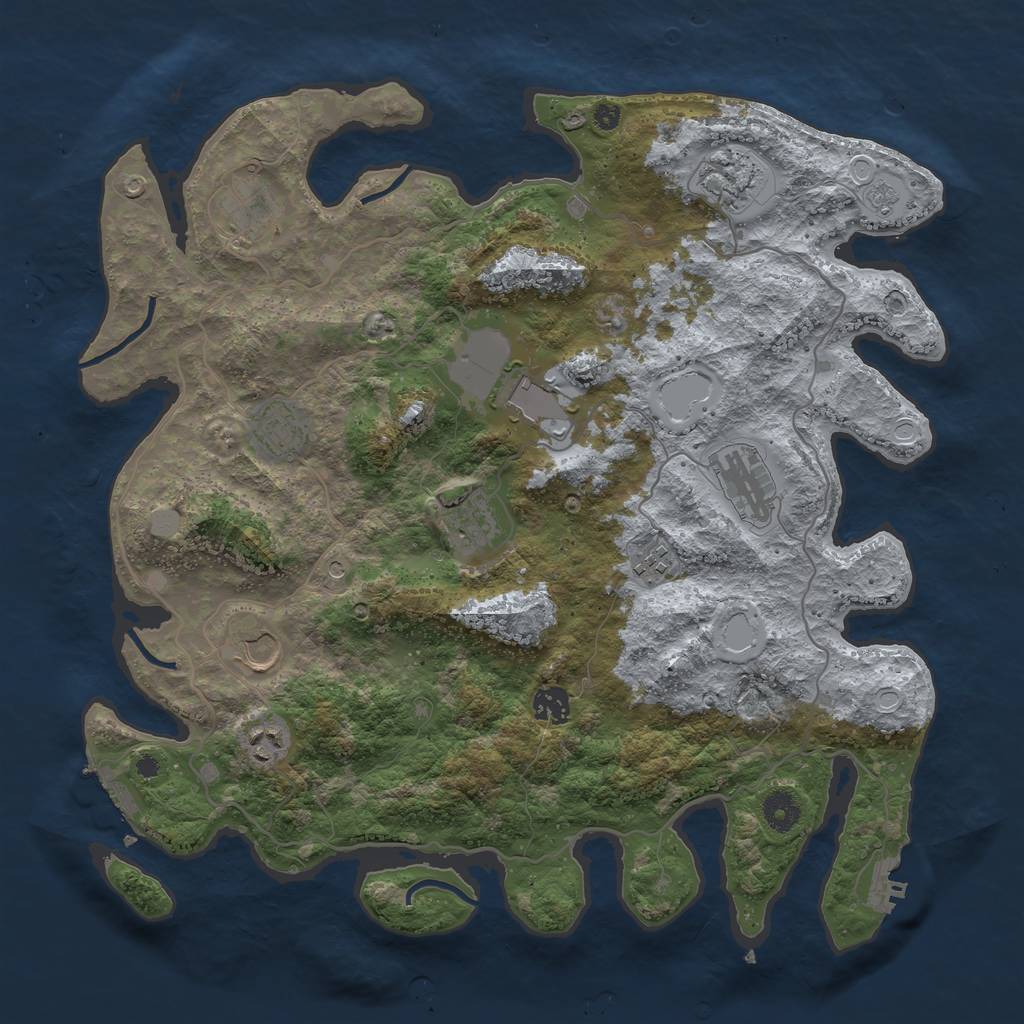 Rust Map: Procedural Map, Size: 4000, Seed: 82248, 19 Monuments
