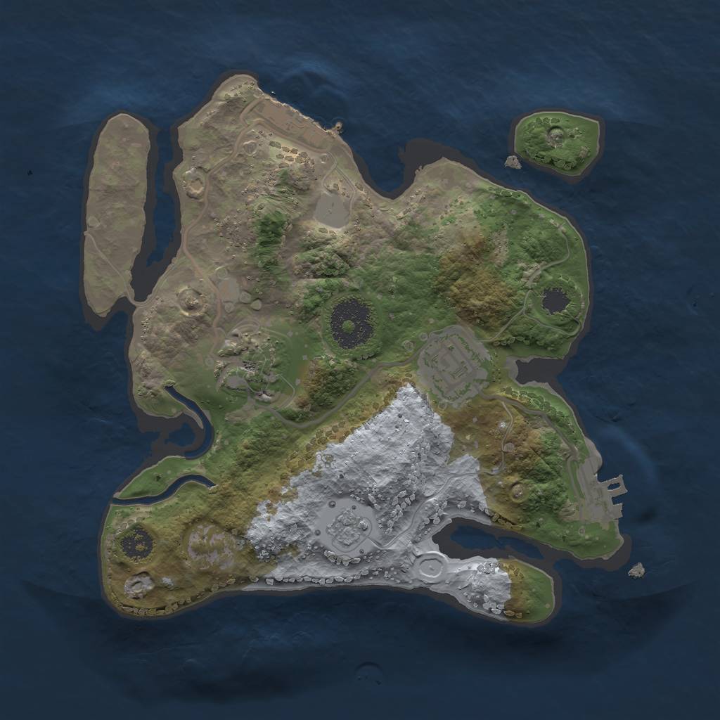 Rust Map: Procedural Map, Size: 2350, Seed: 261314, 10 Monuments