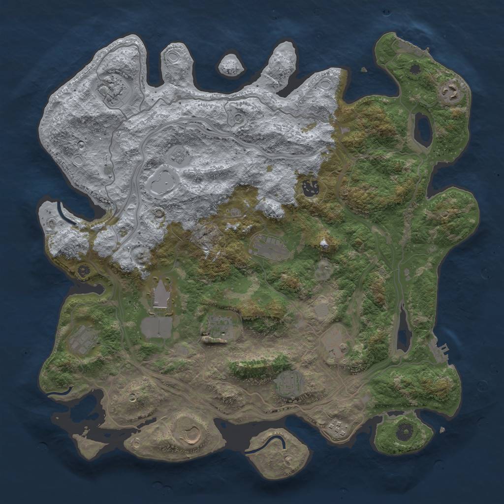 Rust Map: Procedural Map, Size: 4255, Seed: 126546, 20 Monuments