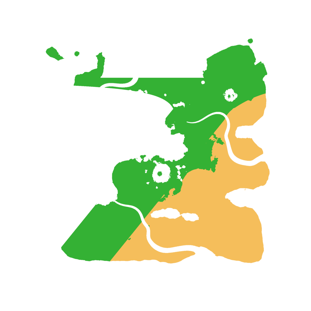 Biome Rust Map: Procedural Map, Size: 2500, Seed: 73623932